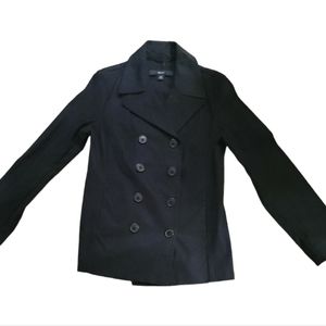 Vintage Gap NWOT HTF  Pitch Black Stretch Double Breasted Jacket